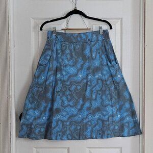 Svaha Topographic Map A-Line Skirt Size M